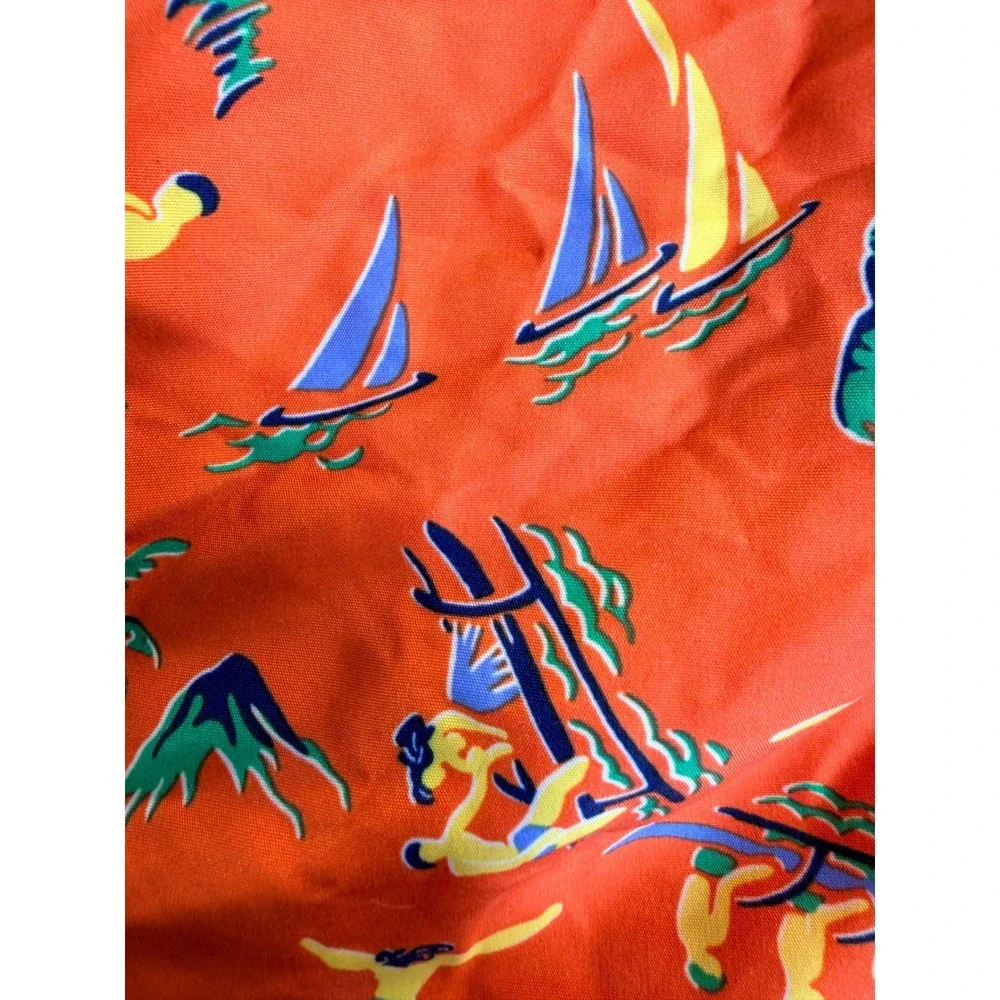 Polo Ralph Lauren Mens Orange Tropical Hula Sailboat Swim Trunks 1XB NWT